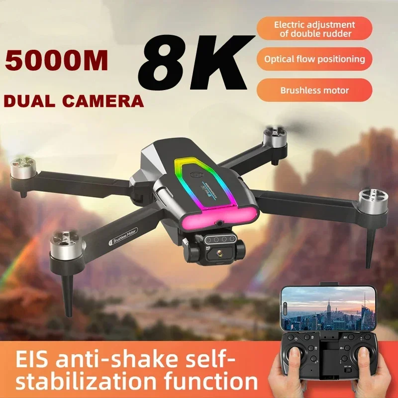 

F199 Drone HD Aerial Photography Two-Axis Steering Gear Brushless Motor Obstacle Avoidance Double Camera Drone Toy