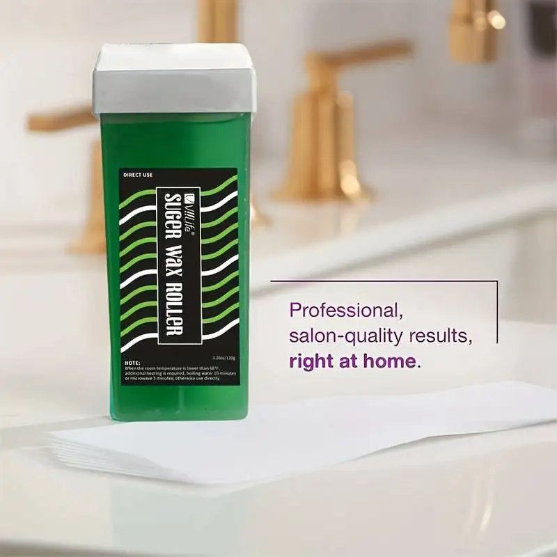 100g Roll on Wax Painless Wax Roll On For Hair removal Depilatory Wax Warmer Aloe Wax Cartridge For Bikini Body Hair Removal 6