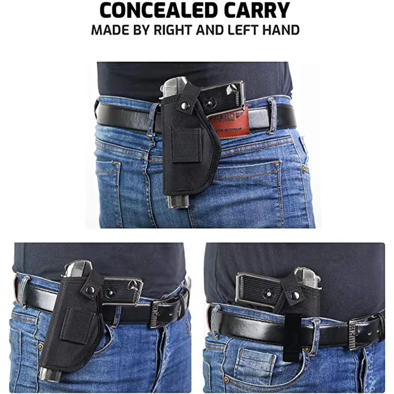 DIZETION Men/Women Universal Pistol Holsters for Airsoft Pistols 9mm Holsters for Concealed Carry Glock Gun pistol holster