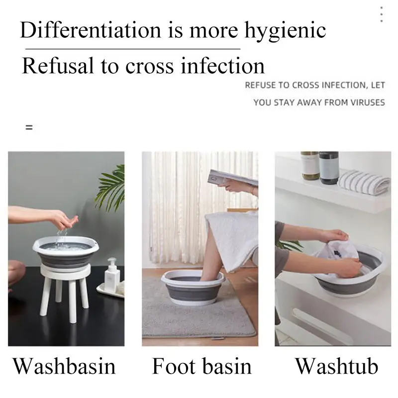 Folding Washbasin Travel Big Portable Household Compression Basin For Student Dormitory