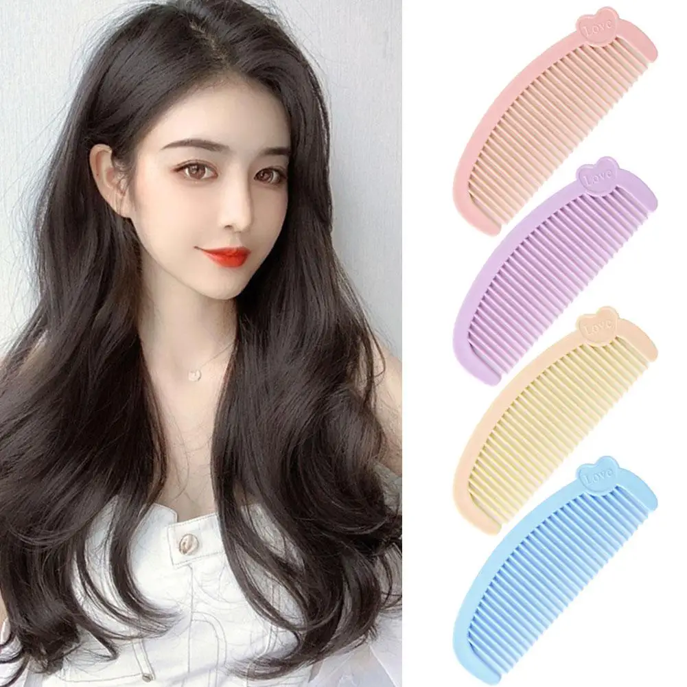 

Мультяшная любовь мини-гребень портативный парикмахерский гребень для девочек антистатический заостренный хвост однотонный гребень J9E1