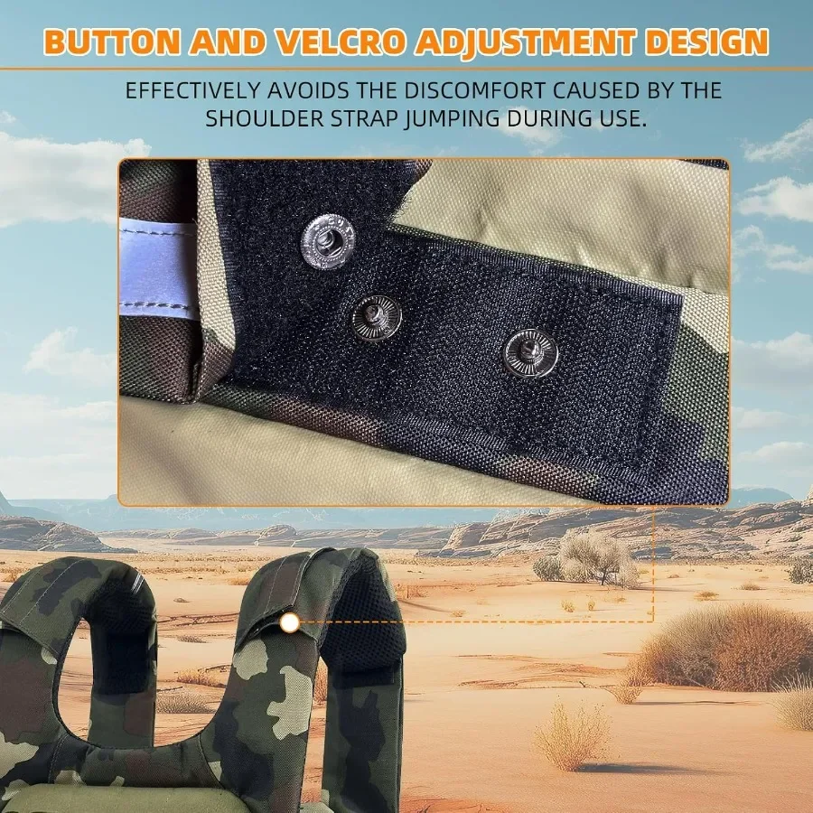 Tactical Weighted Vest, Adjustable Weights Running Vest Molle for Workouts Endurance Training Fitness Calisthenics Gym, Max 20lb