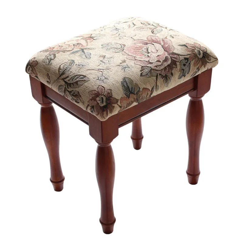 All Solid Wood Vanity Chair European Minimalist Room Stool for Piano Guzheng Living Room Sofa Furniture Elegant Durable