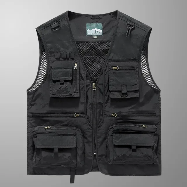 14 Pockets Summer New Men US Tactical Hiking Fishing Vest Mens Photographer Waistcoat Mesh Cargo Sleeveless Jacket Tool Vest