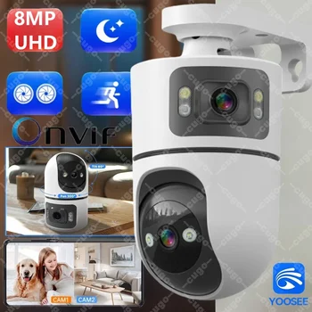 8MP WiFi IP Camera With Adjustable Bracket Dual Lens Security Wireless Surveillance Cameras Onvif 10X Zoom Baby Monitor Mini Cam 1
