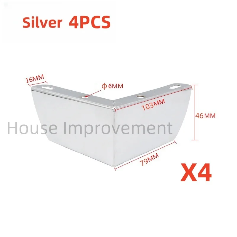 4 adet Modern Metal mobilya kanepe dolap ayakları ağır hizmet tipi üçgen kanepe ayakları köşe mobilya yedek ayaklar TV standı ayakları