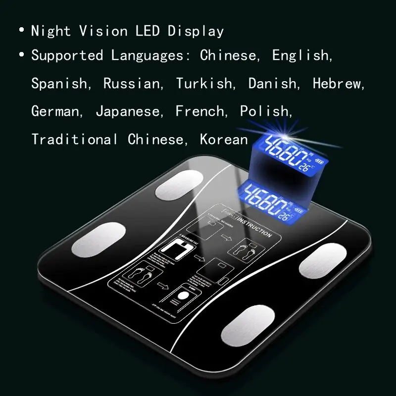 Smart Weighing Scale Special Electronic Scale For Body Management And Fat Loss Smart Mode Bluetooth Body Fat Scale Home Weight