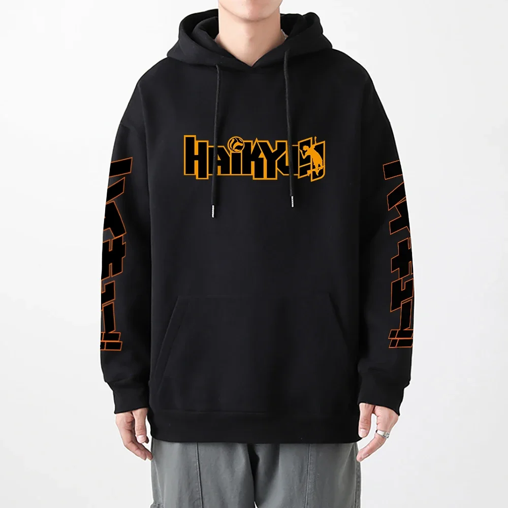 Japan Anime Haikyuu Manga Prints Hoodies Mens New Fashion Hoody Hip Hop Fleece Sweatshirts Crewneck Pullovers Cute Clothing Man 4