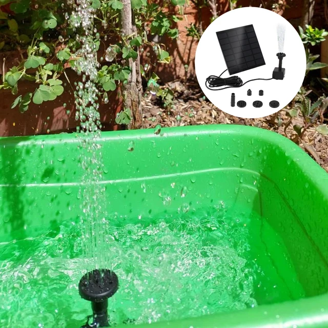 5 V 1,4W Napenergia -Szökőkút Vízszivattyú Napelemes Panel Hajtott Vízkút Medence Tó Kerti Víz Sprinkler Permetezője 6 Fúvókával - Image 4