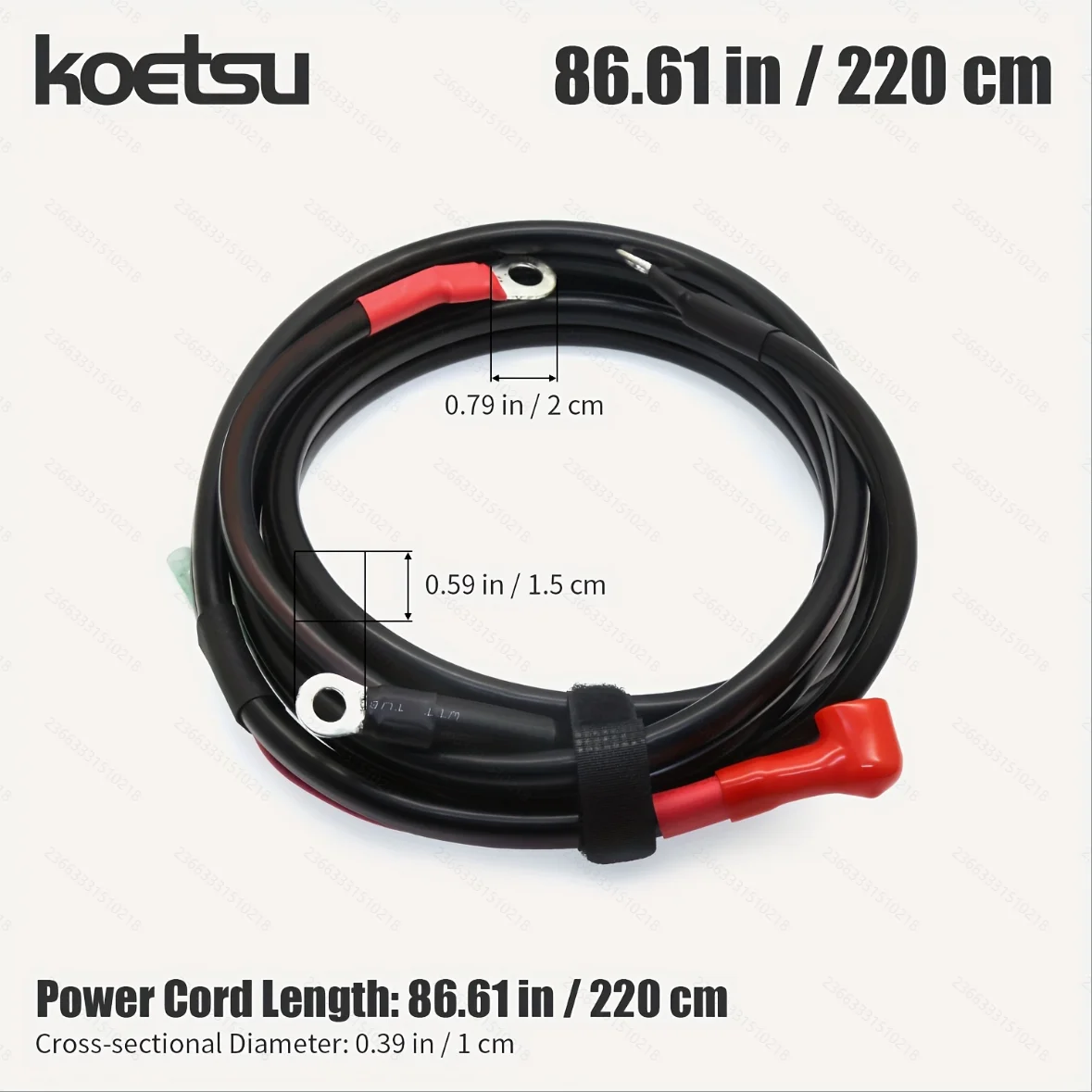 KOETSU Außenbordmotor-Starterkabel in drei verschiedenen Längen, geeignet für Yamaha, Tohatsu, Mercury, Suzuki, etc. – Detail 4