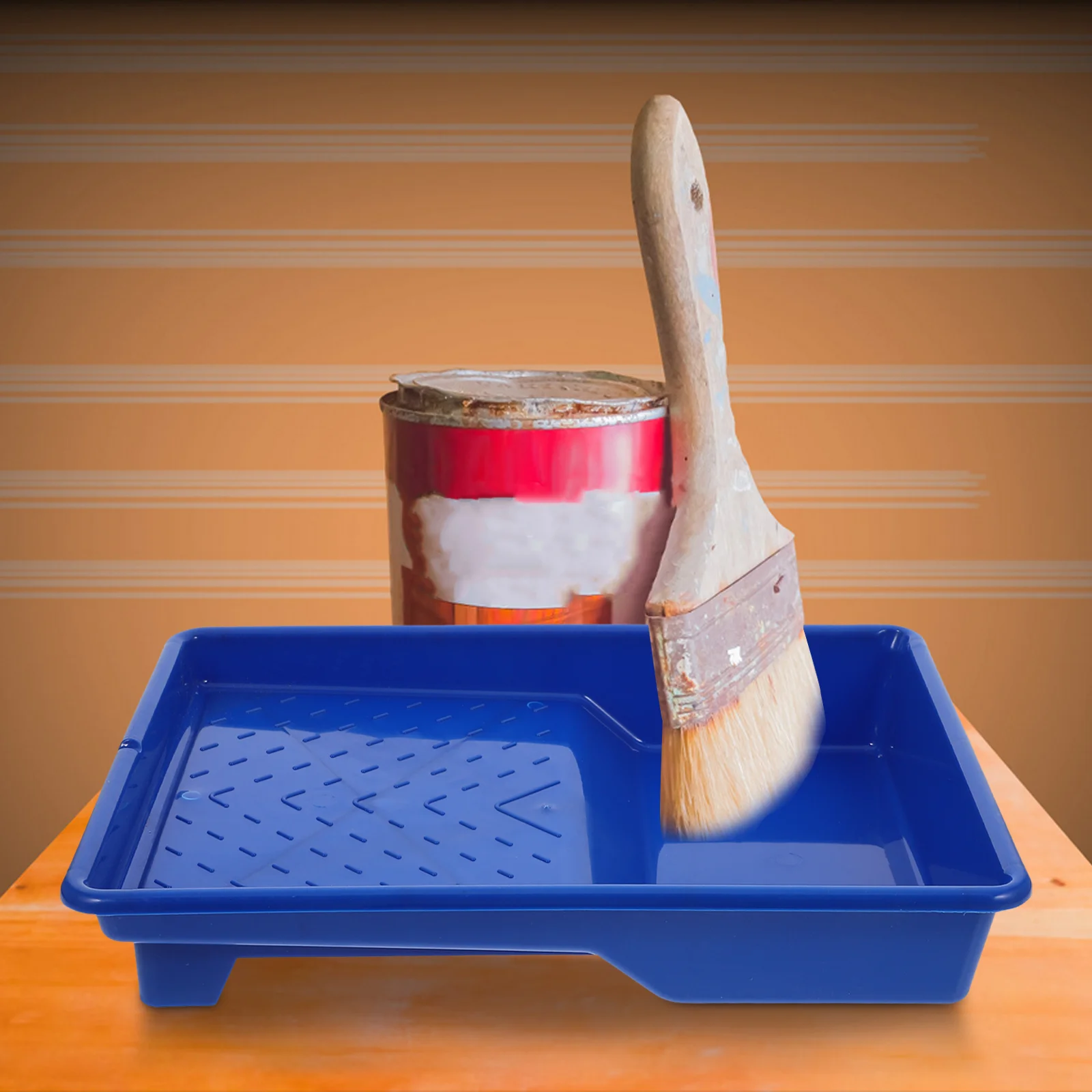 9-Inch Paint Tray Holder Flat Storage Bins Metal Pan Liners Roller Frame Coating paint tray tool set