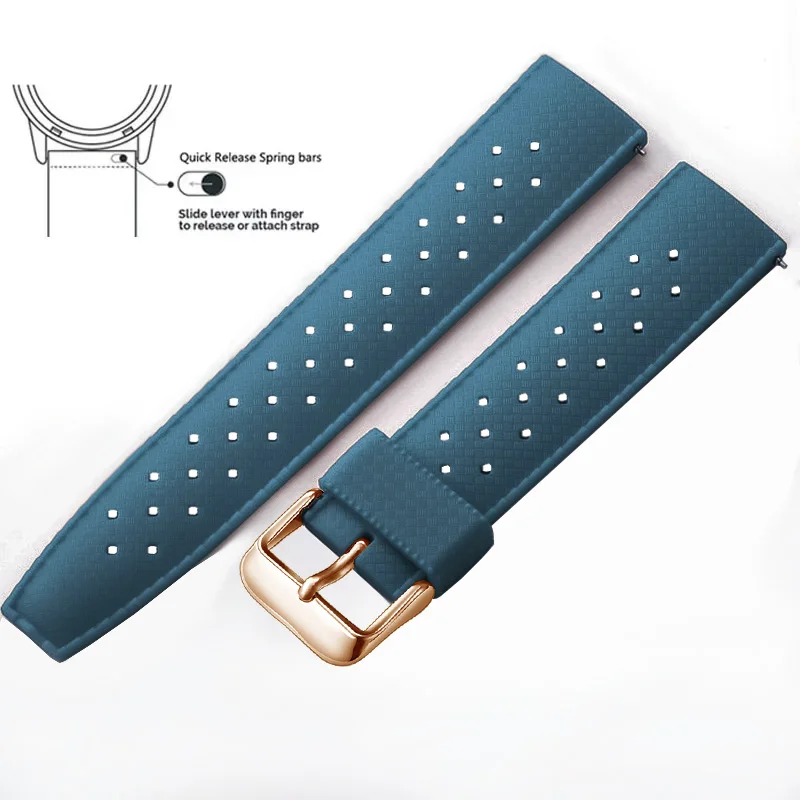 Tropical Silicone Quick Release Watch Band - Vibrant Rubber Strap