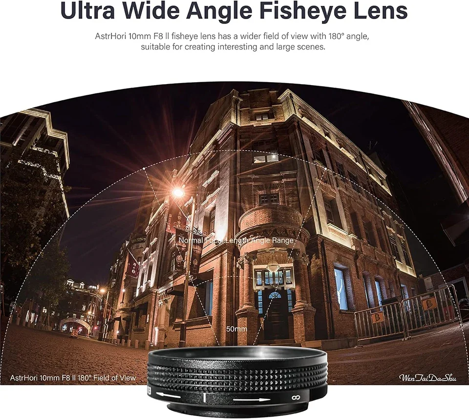 AstrHori 10mm F8 II APS-C 초광각 프라임 어안렌즈 ( E, 니콘 Z, 후지 X, 올림푸스 M4/3, 시그마, 라이카, 파나소닉 L 마운트용)
