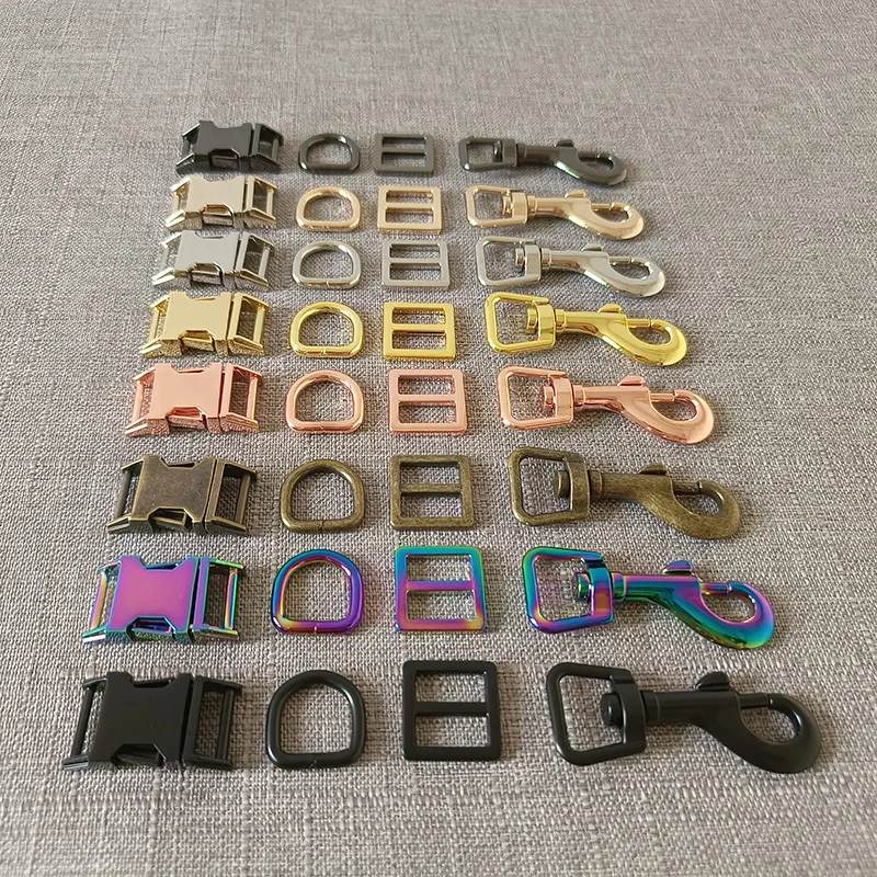 

1 комплект 15 мм Металлические Ремни слайдер D Кольцо спуск пряжка для ремня защелка-Крючок для ошейника собаки поводок шлейка аксессуары для шитья