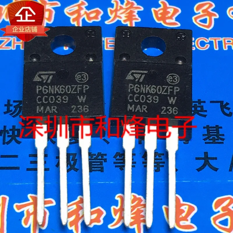 

5 шт.-10 шт. P6NK60ZFP STP6NK60ZFP TO-220F 600V 6A, новый и оригинальный в наличии
