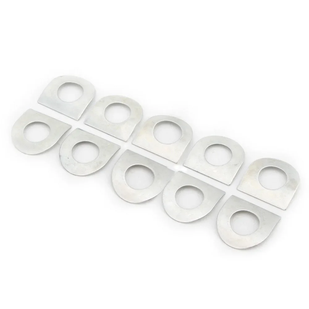 

10 Universal Spring Washer For Kawasaki For Harley Spring Leaf Stainless Steel Silver Durable Footrest Pads Hot