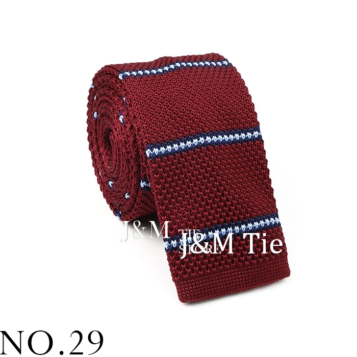 Neue Strickkrawatten für Männer, lässige dünne Krawatte für Party, Jungen und Mädchen, gestrickt, gestreift, Hochzeitskrawatte für den Bräutigam, Halsbekleidung – Detail 32