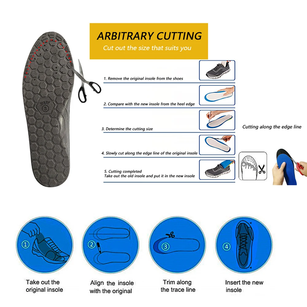 Acupressure Massaging Magnetic Shoe Insoles Foot Therapy Reflexology Pain Relief Fatigue Shoe Inserts Shoe-Pad