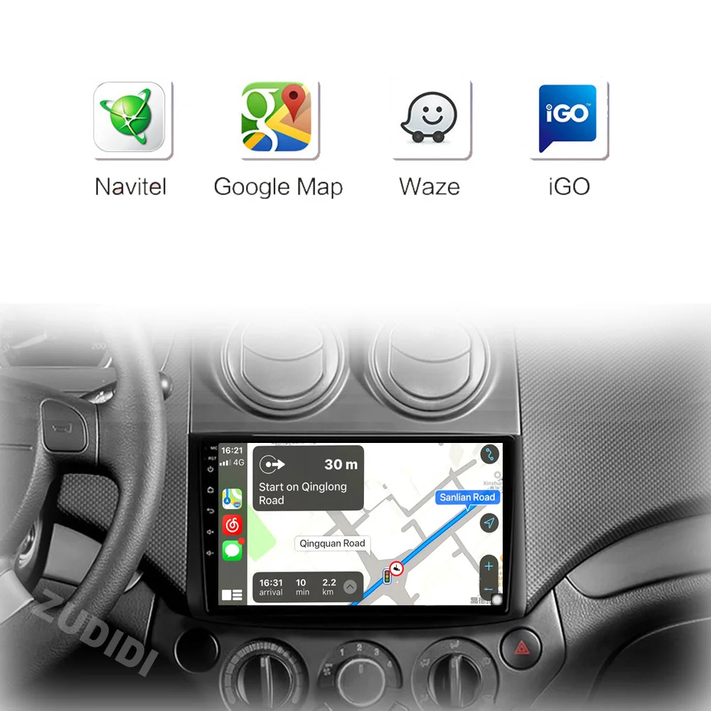 Android 16 autoradio navegación GPS reproductor Multimedia 4G + WiFi Carplay Video 2din para Chevrolet AVEO T250 2006 - 2012 4