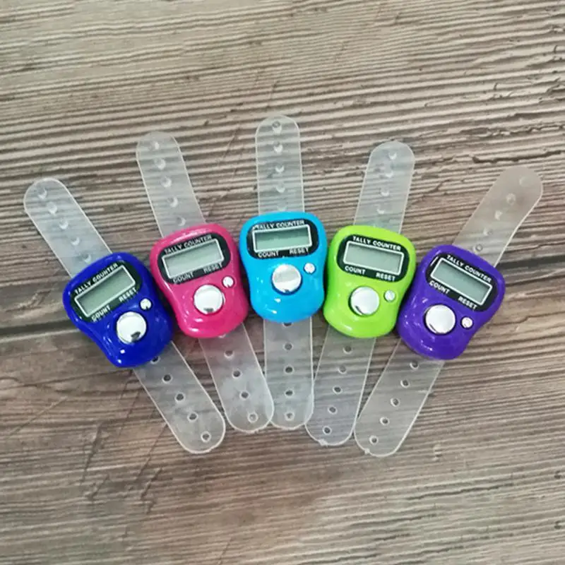 Hand tally counter Electronic counter Mini Stitch Marker And Row Finger Counter LCD Electronic Digital Tally Counter For Sewing Knitting Weave Tool Key Number Count