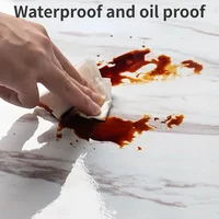 Wall Adhesive Wallpaper Width 80cm Waterproof Oil Proof Foil Marble Decor Sticker Kitchen Bathroom Renovation Decorative Paper 2