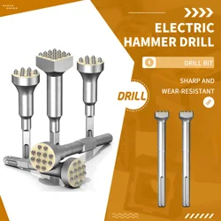 Flower Hammer Chisel Drill Bit Wall Concrete Cement Hit Lychee Surface Electric Pick Electric Hammer One Alloy Hair Hit Artifact