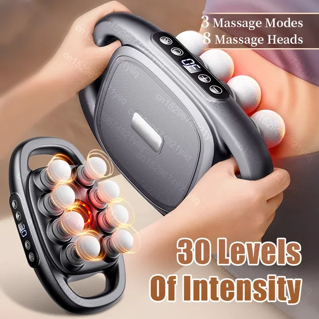 8 Heads Fascial Massage Gun Vibration Massager Deep Tissue Massage Fascia Gun Shoulder Neck Back Muscle Massager personal massag