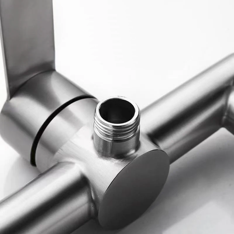 SUS304 stainless steel bathroom shower faucet wall-mounted shower cylinder faucet hot and cold water control valve switch faucet 4