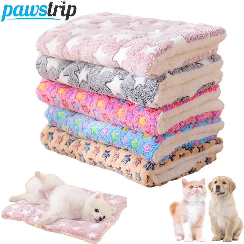 SoftFleecePetBlanketWarmPatternPetSleepingMatforDogsCats