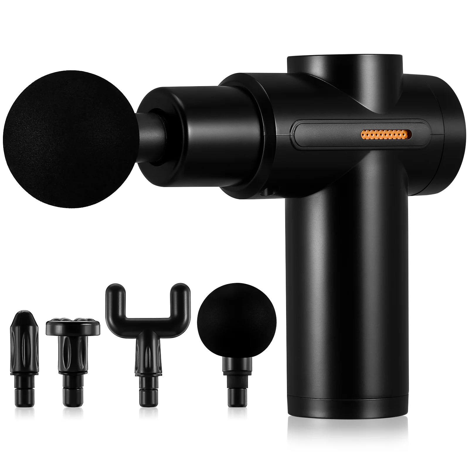 

USB Mini Massager Portable Percussion Muscle Relaxation Deep Tissue Massager with 4 Massage Heads