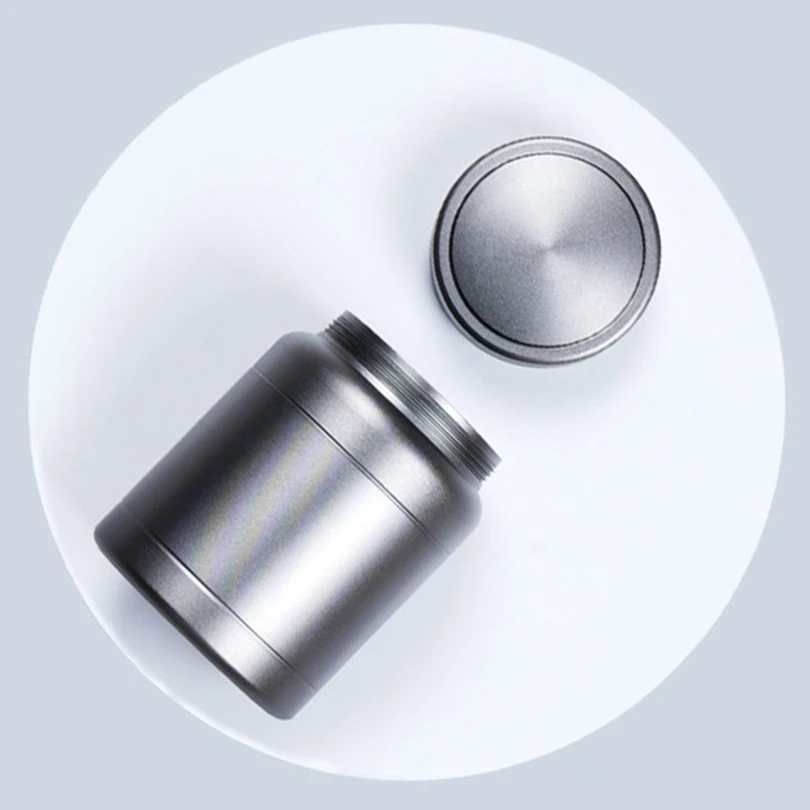 Mini Portable Sealed Jar Travel Moisture-proof Solid Color Nut Candy Food Storage Container Tea Can Metal Box Stainless Steel
