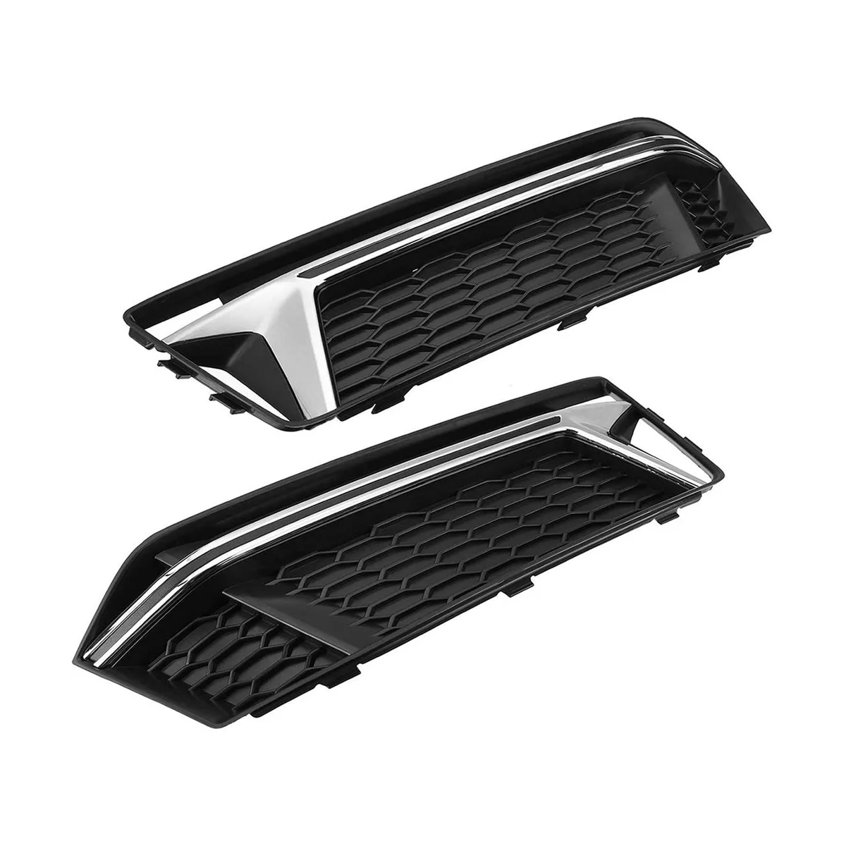 8W0807681K 8W0807682K Fog Light Grille Fog Light Frame Bumper Honeycomb Lower Grid Grille Auto for Audi A4 B9 S-Line S4