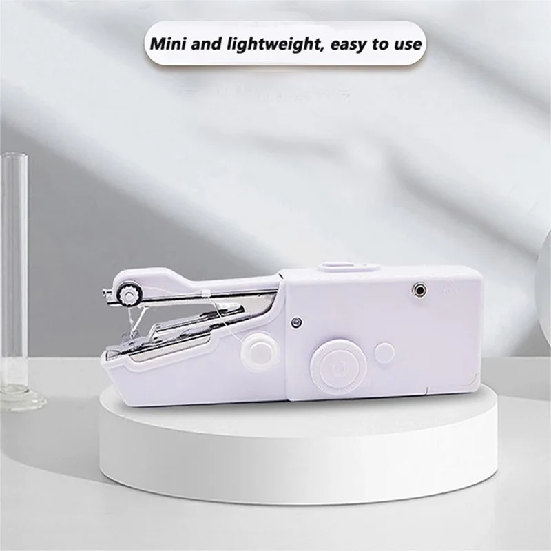 Mini Sewing Machine Handheld Portable Electric Sewing Machine with Bobbin  for Needlework Handwork Home Travel Sewing Accessorie - AliExpress