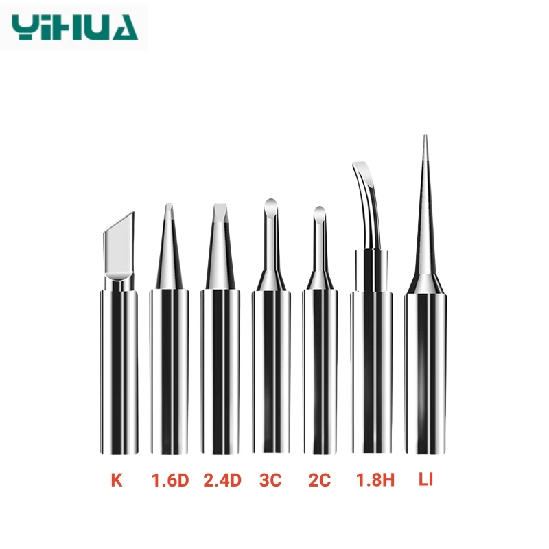 YIHUA 900M-T Series Soldering Iron Tips Pure Copper Lead Free Replacement for 936A 937A Soldering Station Handle Welding Tools