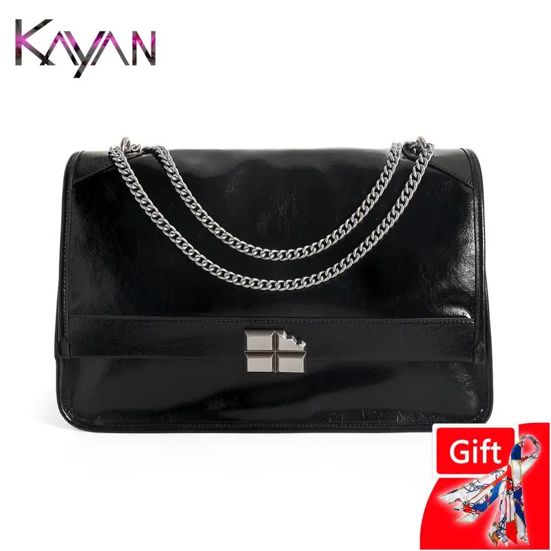 

Женская сумка из гладкой натуральной кожи на цепочке, Роскошный кошелек с каменным узором, Дамский мессенджер