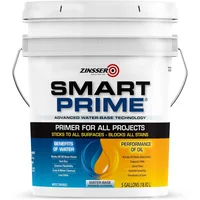 Zinsser 249728 Smart Prime Water-Base, 5 Gallon, White Universal Primer, 640 Fl Oz 1