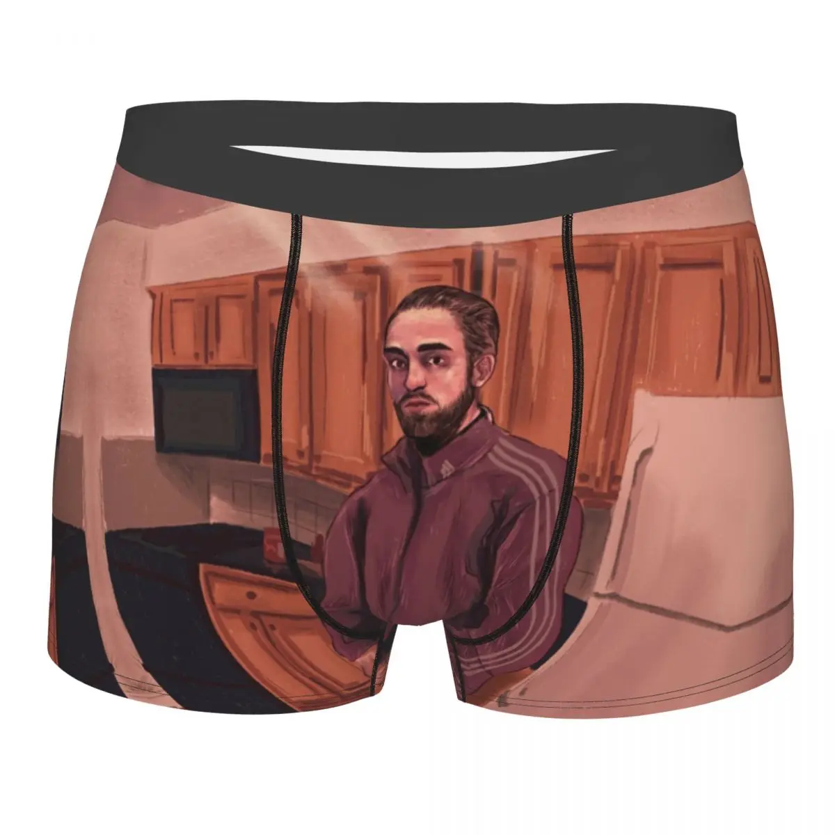 

Sexy Boxer Standing Robert Pattinson Meme Shorts Panties Men's Underwear Breathable Underpants for Homme