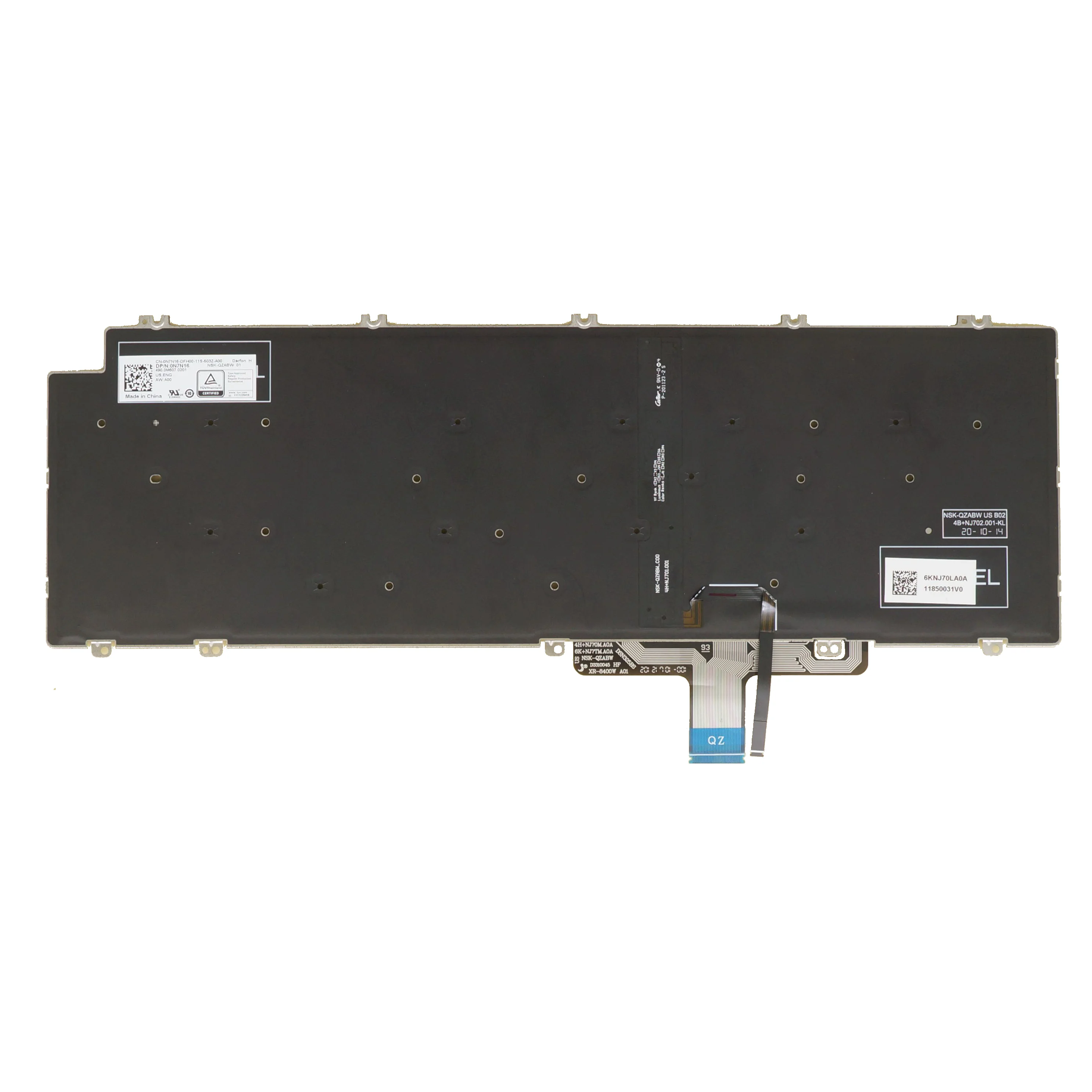 Teclado Retroiluminado para Dell Precision 3560 3561 3570 3571 3580 3581 7670 7770 7780 Eua Reino Unido ca Francês Azerty Suíço Alemão Qwertz - Imagem 3
