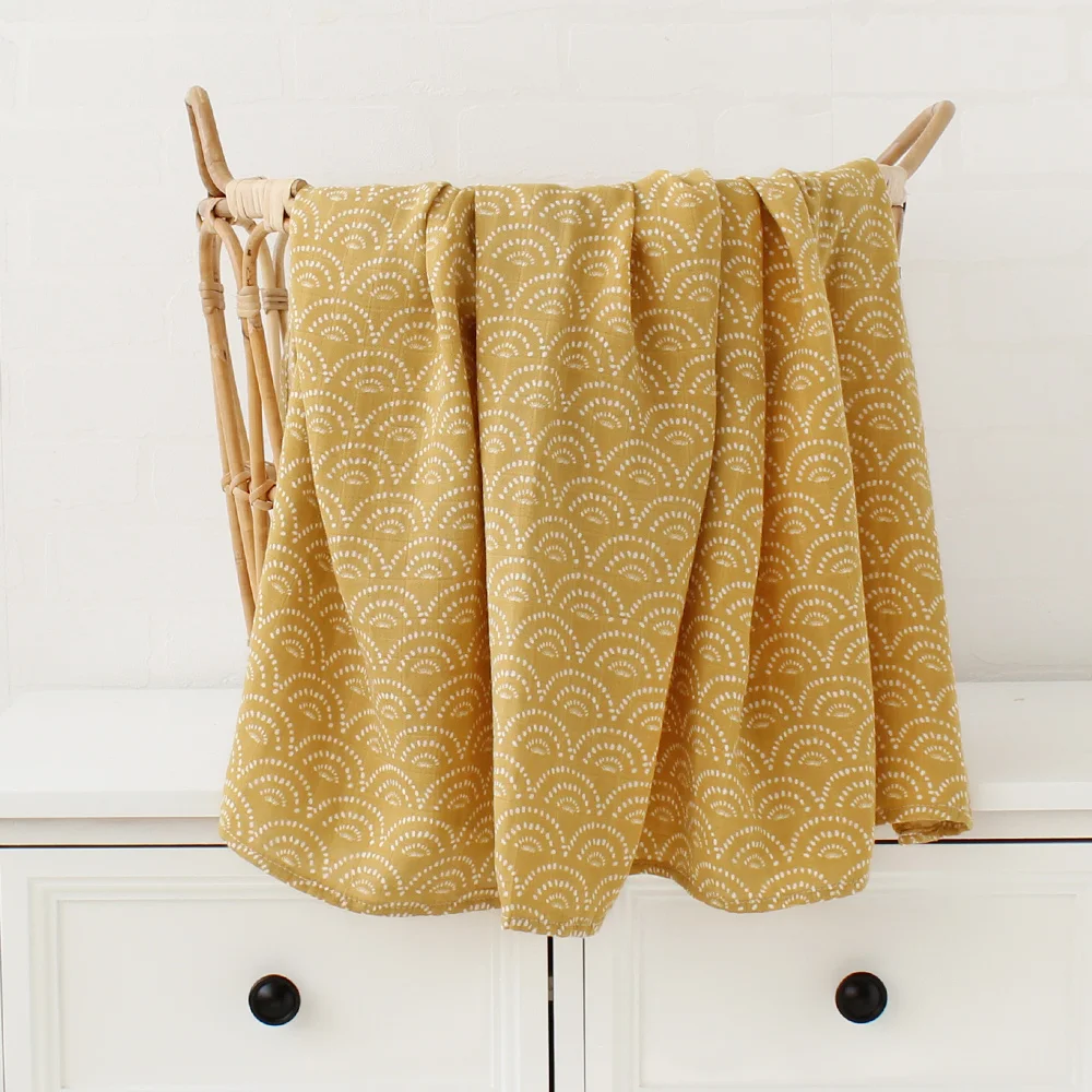 Premium Super Soft Bamboo Muslin Baby Swaddle Blanket - 120x120 Nursery Wrap