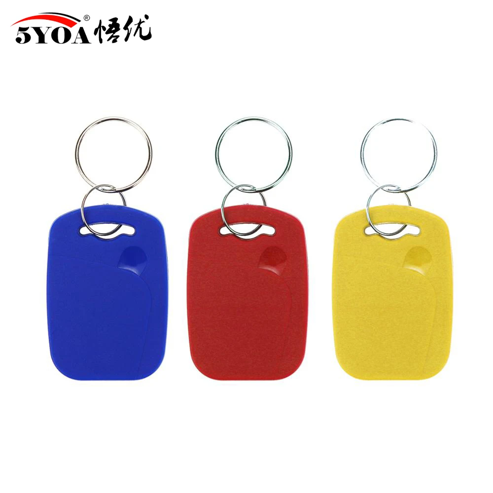 10pcs 2 In 1 Dual Chip Frequency rfid keyfobs 125KHz T5577 13.56MHz UID Rewritable Replicable Composite Access Control Key