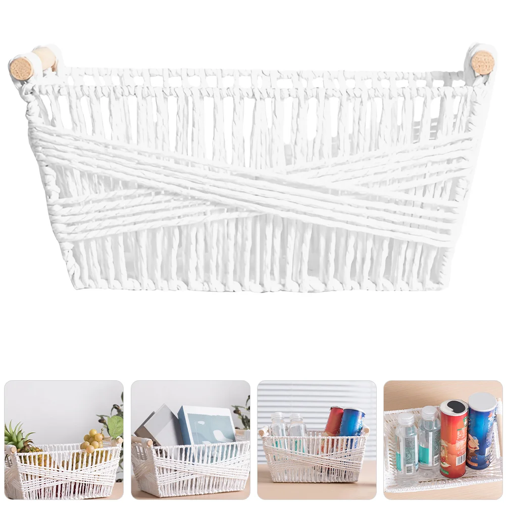 

Storage Basket Desk Organizer Paper Rope Woven Basket Decorative Basket Sundries Holder