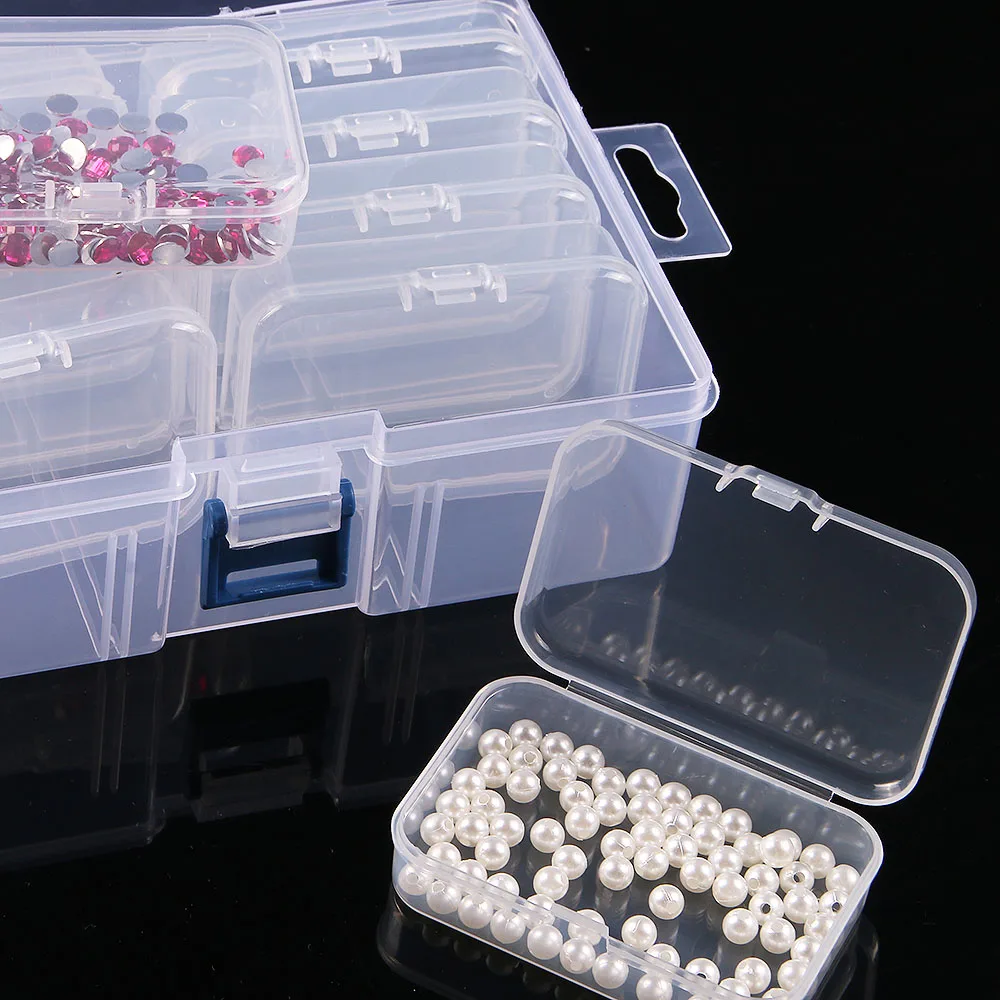 Storage Box 4/10/12/26 Slots For Diamond Painting Nail Art Jewelry