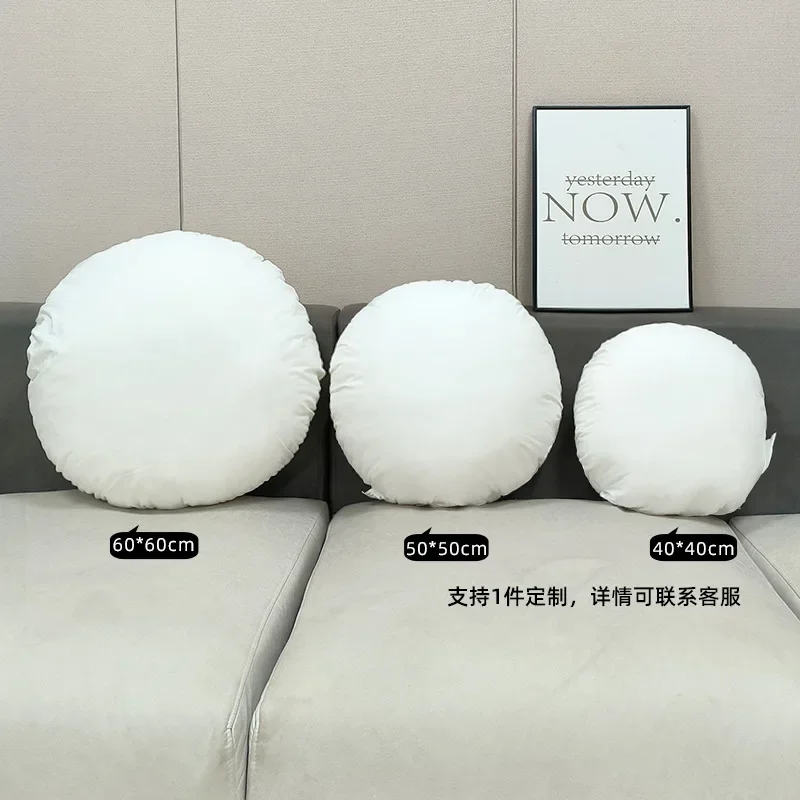 Round Pillow Core 45*45/40*40/50*50cm Home Solid Cushion Core Head Waist Pillow Inner PP Cotton Filler Cushion Filling Cojines 5