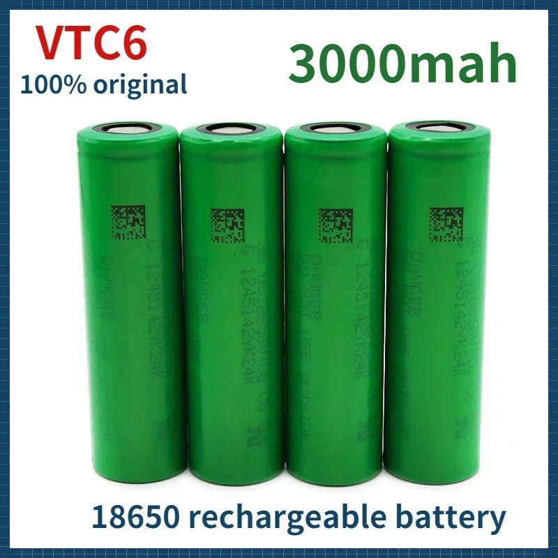

VTC6 3.7V 3000mAh Rechargeable Lithium-ion Battery 18650 Suitable for Electronic Cigarettes, Flashlights, and Screwdrivers