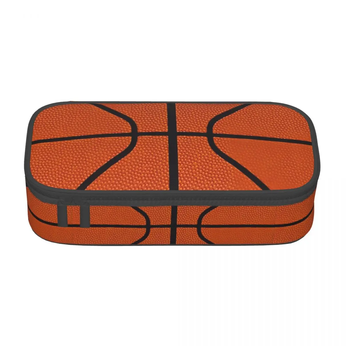 Basketball Dots Round School Pencil Case Boy Girl Big Capacity Physical culture Pencil Pouch Students Stationery