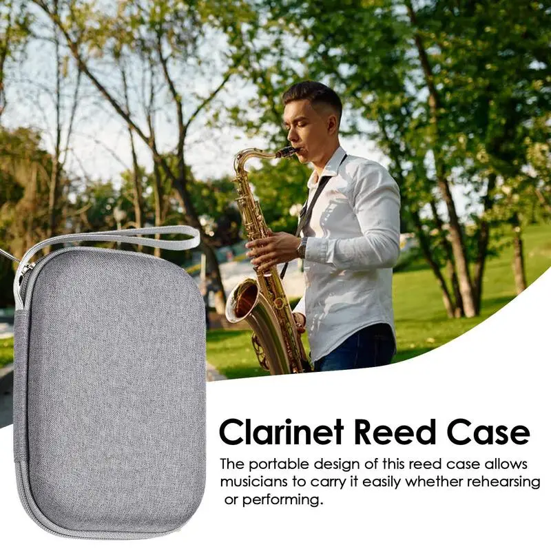 Clarinet Reed Case Saxophone Reeds Storage Bag Holds 20pcs Reeds Saxophone Reed Case Drop Proof Large Capacity Holder Box