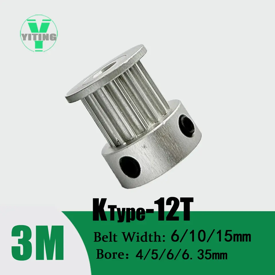 HTD3M 12teeth Timing Pulley 3M Belt Width 6/10/15mm Bore 4/5/6/6.35mm 3M 12T Synchronous Wheel 12 Teeth Pitch 3mm Belt Pulley image 1
