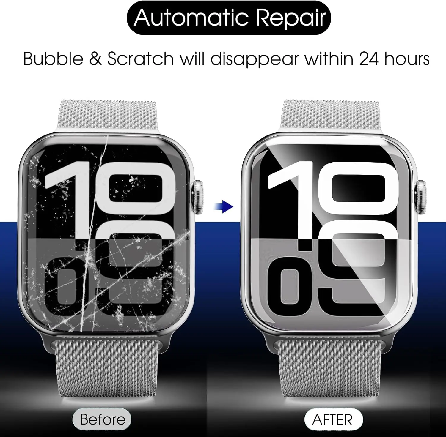 Premium Soft Hydrogel Screen Protector for Smartwatch Display - Clear Film