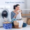 New Laundry Pods Holder Container for Laundry Room Organization Acrylic Box with Bamboo Lid for Laundry Powder, Dryer Balls 6
