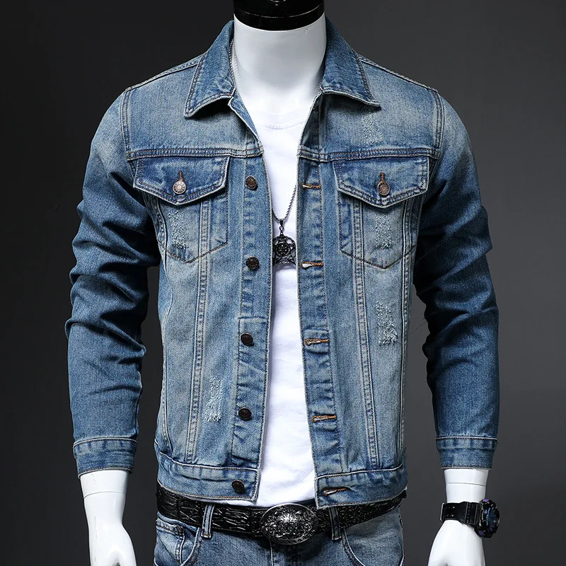 

New Men Trend In 2022 Fashion Denim Jackets Fashionable Jean Jackets Men